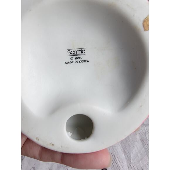 Vintage Schmid Porcelain Ceramic Ballerina Figurine 1990s Korea 7 In Tall - Picture 8 of 9